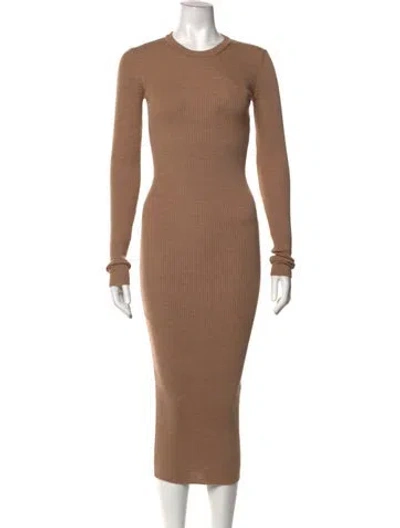 Pre-owned Wardrobe.nyc Wool Midi Length Dress In Brown