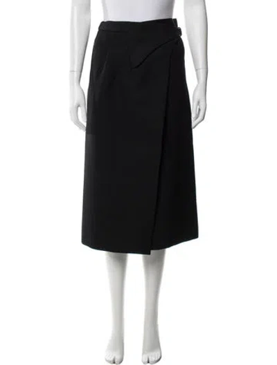 Pre-owned Wardrobe.nyc Wool Midi Length Skirt In Black