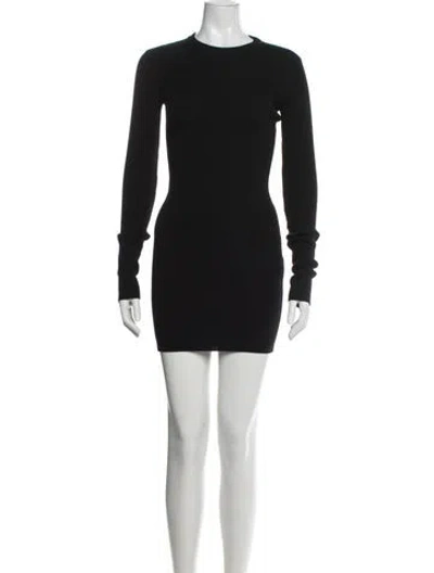 Pre-owned Wardrobe.nyc Wool Mini Dress In Black