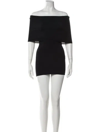 Pre-owned Wardrobe.nyc Wool Mini Dress In Black