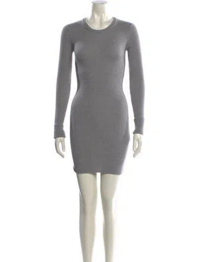 Pre-owned Wardrobe.nyc Wool Mini Dress In Gray