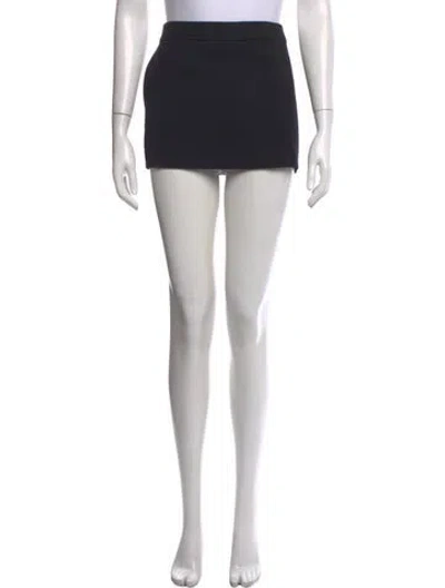 Pre-owned Wardrobe.nyc Wool Mini Skirt In Black