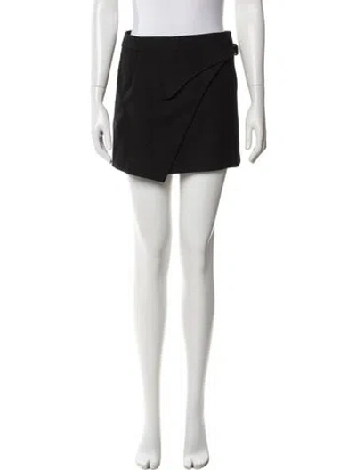 Pre-owned Wardrobe.nyc Wool Mini Skirt In Black