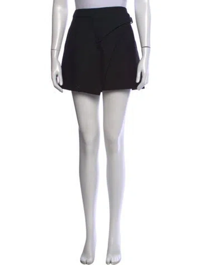 Pre-owned Wardrobe.nyc Wool Mini Skirt In Black