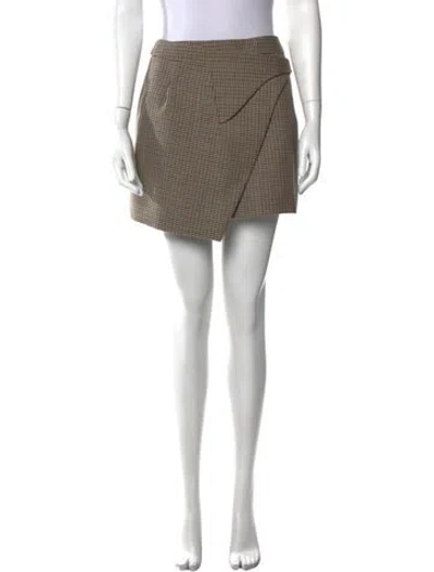 Pre-owned Wardrobe.nyc Wool Mini Skirt In Brown