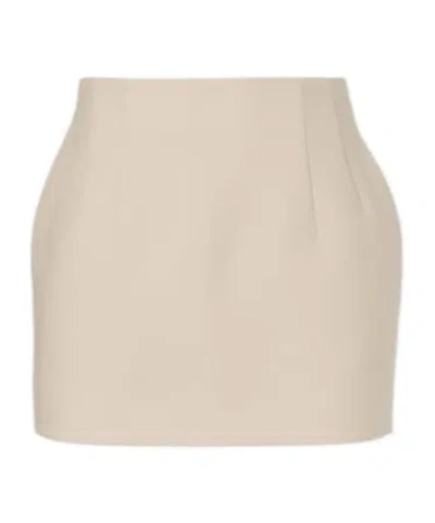 Wardrobe.nyc Wool Miniskirt In Neutral