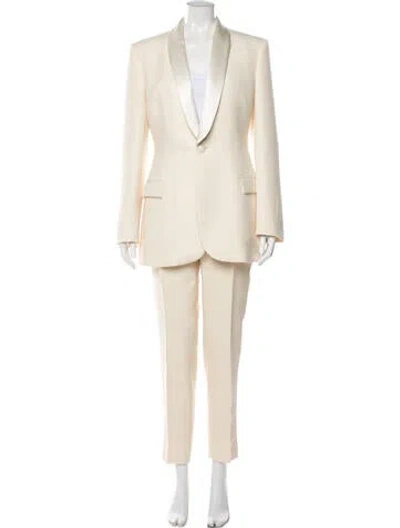 Pre-owned Wardrobe.nyc Wool Pantsuit In Neutral
