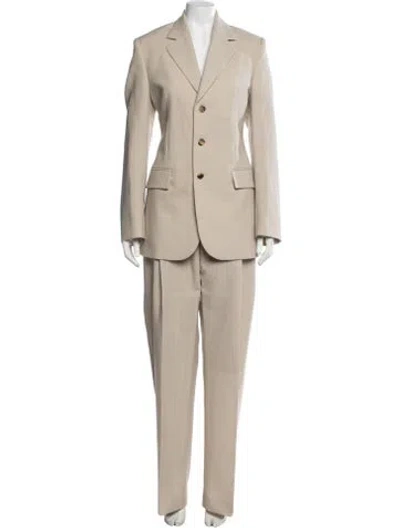 Pre-owned Wardrobe.nyc Wool Pantsuit In Neutrals