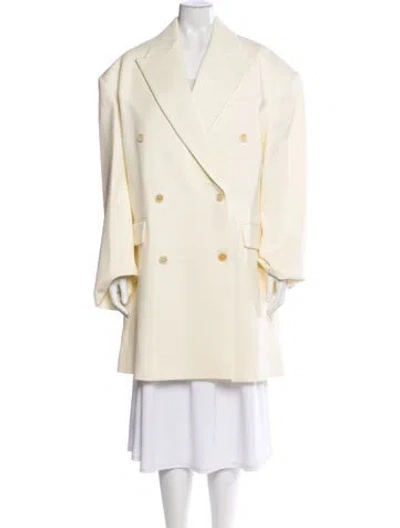 Pre-owned Wardrobe.nyc Wool Peacoat In Neutral
