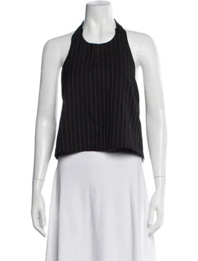 Pre-owned Wardrobe.nyc Wool Striped Top In Black