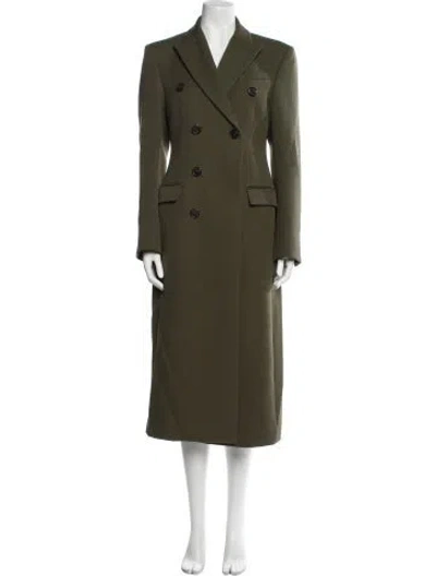 Pre-owned Wardrobe.nyc Wool Trench Coat In Green
