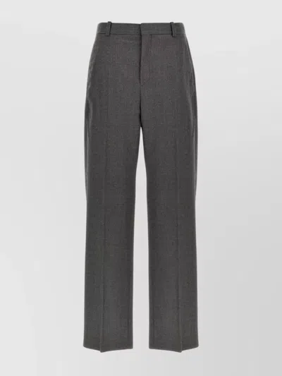 Wardrobe.nyc Wool Trousers With Back Pockets And Belt Loops In Gray