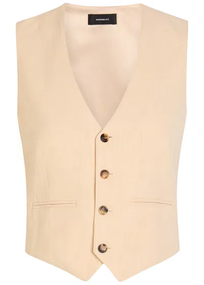 Wardrobe.nyc Woven Waistcoat In Neutral