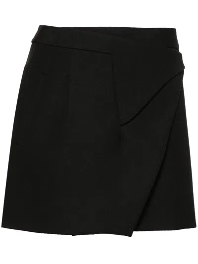 Wardrobe.nyc Wrap Mini Skirt In Black