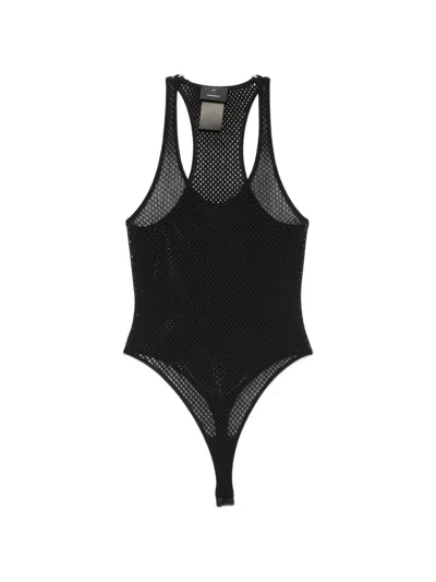 Wardrobe.nyc X Rhw Mesh Bodysuit In Black