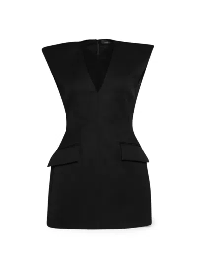 Wardrobe.nyc X Rhw Sculpted Mini Dress In Black
