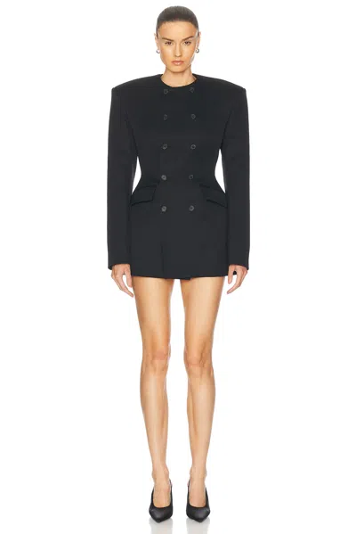 Wardrobe.nyc X Rosie Huntington-whiteley Rhw Blazer Dress In Black
