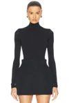 Wardrobe.nyc X Rosie Huntington-whiteley Rhw Long Sleeve Bodysuit In Black