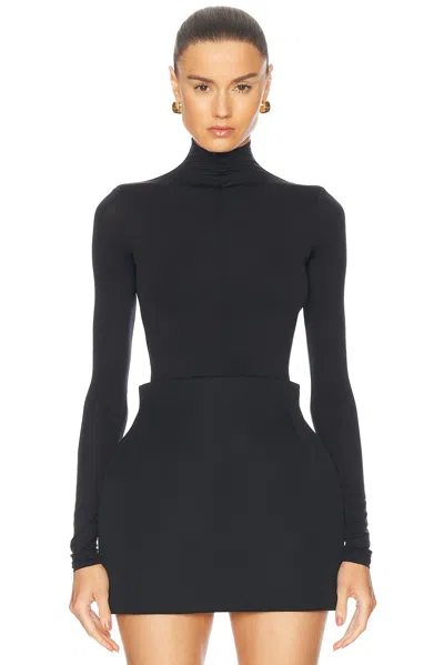 Wardrobe.nyc X Rosie Huntington-whiteley Rhw Long Sleeve Bodysuit In Black