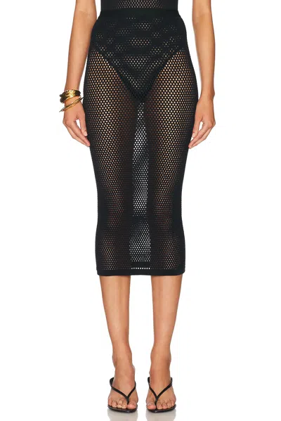 Wardrobe.nyc X Rosie Huntington-whiteley Web Skirt In Black