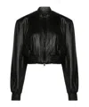 Wardrobe.nyc Zippered Long-sleeve Leather Jacket In Black