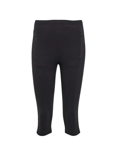 Wardrobe.nyc Zip-pocket Cropped Leggings In Black