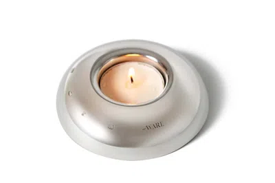 Ware Collective Silver Glow Sterling Tea Light Holder In Gray