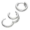 Ware Collective Women's Double Silver Huggie Earrings