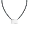 Ware Collective Women's Grey / Silver Grey Hematite Tag Necklace In Gray