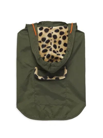 Ware Of The Dog Animal Print Dog Puffer Coat In Green