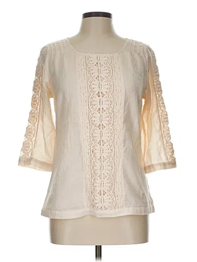 Pre-owned Warehouse 3/4 Sleeve Blouse In Ivory