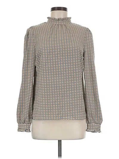 Pre-owned Warehouse Long Sleeve Blouse In Gray