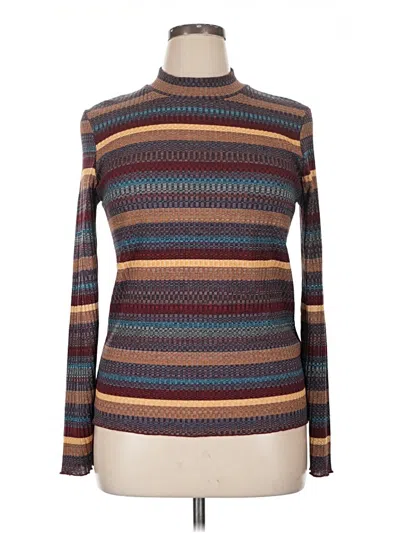 Pre-owned Warehouse Long Sleeve Turtleneck In Brown