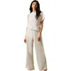 Warehouse One Shoulder Drape Jumpsuit In White