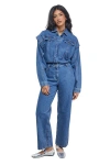 Warehouse Tony Denim Jumpsuit In Blue
