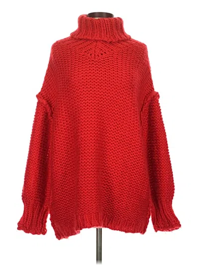 Pre-owned Warehouse Turtleneck Sweater In Red