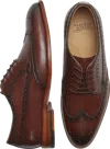 Warfield &amp; Grand Warfield & Grand Men's Abby Italian Leather Wingtip Oxfords Cognac - Size: 9 D-width In Multi