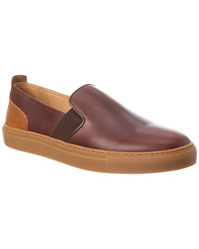 Warfield & Grand Bona Leather Slip-on Sneaker In Brown
