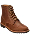 Warfield & Grand Cap Toe Leather Boot In Brown