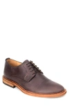 Warfield & Grand Plain Toe Leather Oxford In Dark Brown