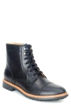 Warfield & Grand Gresham Lugged Cap Toe Boot In Black