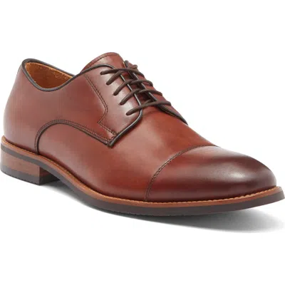 Warfield & Grand Harlen Cap Toe Derby In Cognac