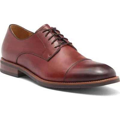 Warfield & Grand Streets Cap Toe Derby In Chestnut