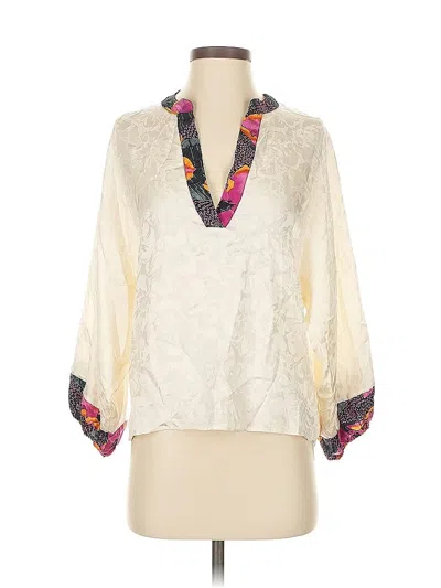 Pre-owned Warm 3/4 Sleeve Blouse In Ivory