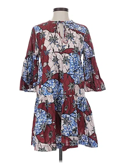 Pre-owned Warm Casual Dress In Burgundy