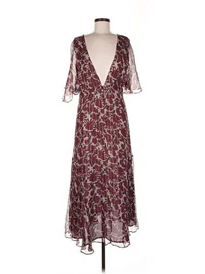 Pre-owned Warm Cocktail Dress In Burgundy