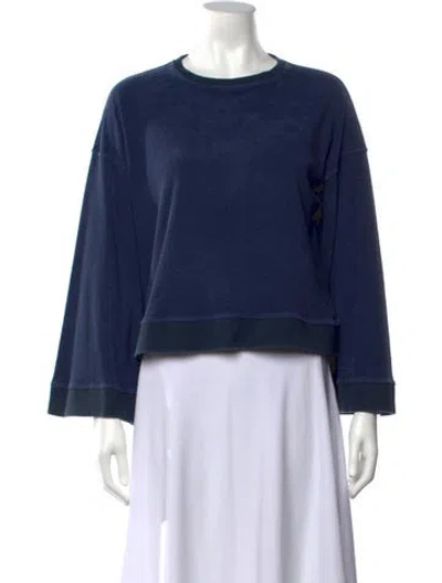 Pre-owned Warm Crew Neck Sweater In Blue