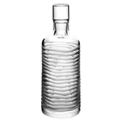 Pre-owned Warm Cut Crystal Glass Whisky Decanter/ Carafe Barware Handcrafted In Italy In Gray