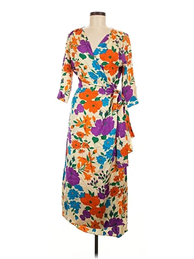 Pre-owned Warm Kimono In Orange