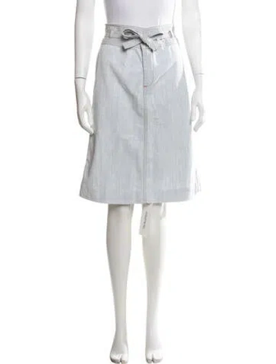 Pre-owned Warm Knee-length Skirt In Blue